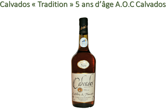 Calvados « Tradition » 5 ans d’âge A.O.C Calvados 